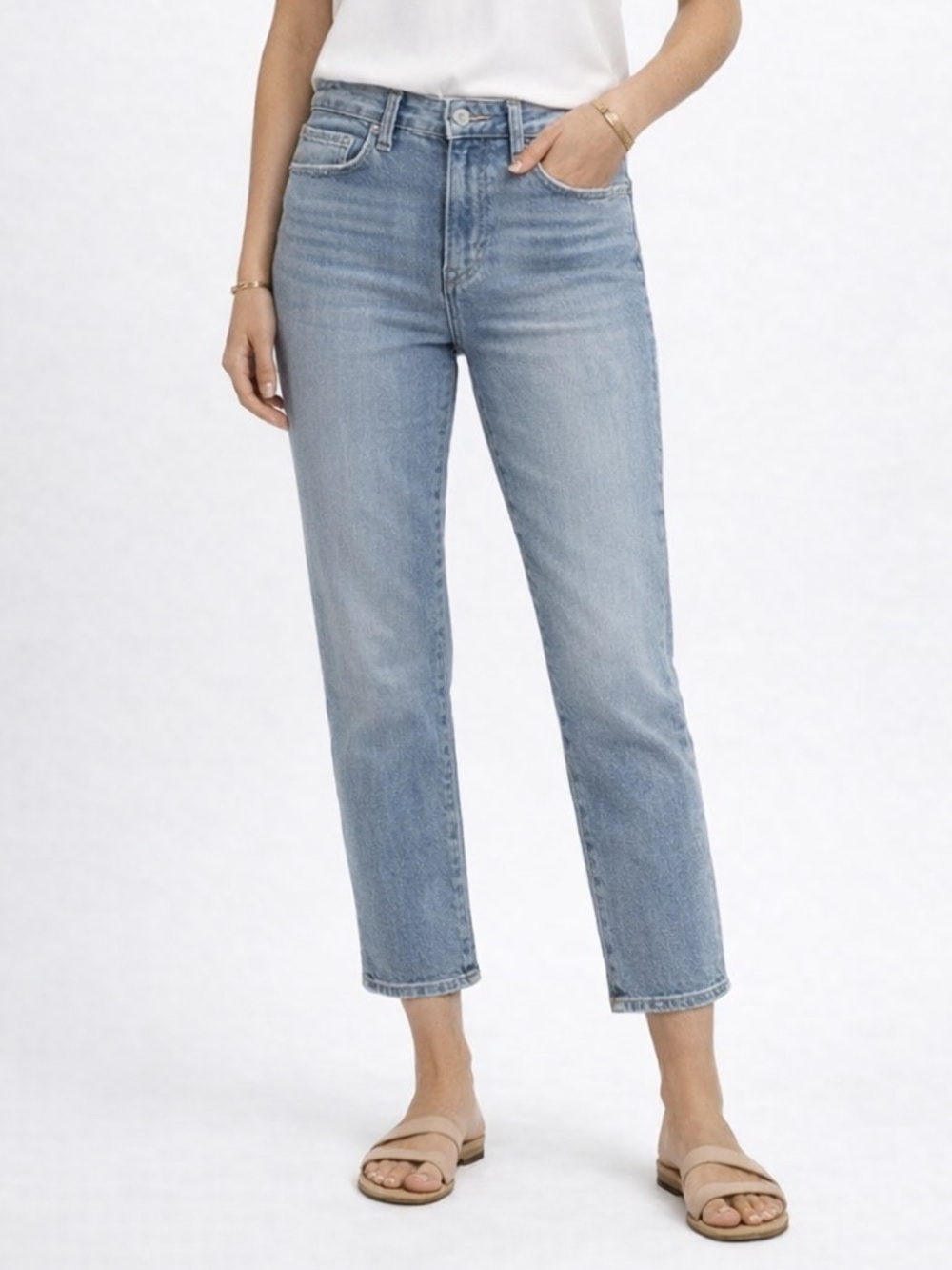 PAIGE Hoxton jeans High Rise Slim Crop Jeans Women’s Size 29 Blue Medium Wash